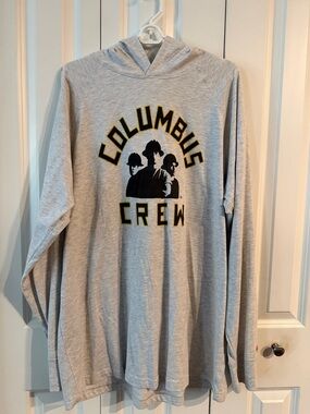 HOMAGE Light Gray Columbus Crew Hooded Long-Sleeve